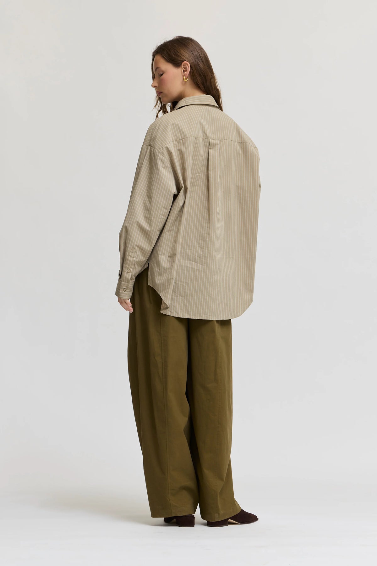 Barrel Leg Cotton Pants | Fatigue