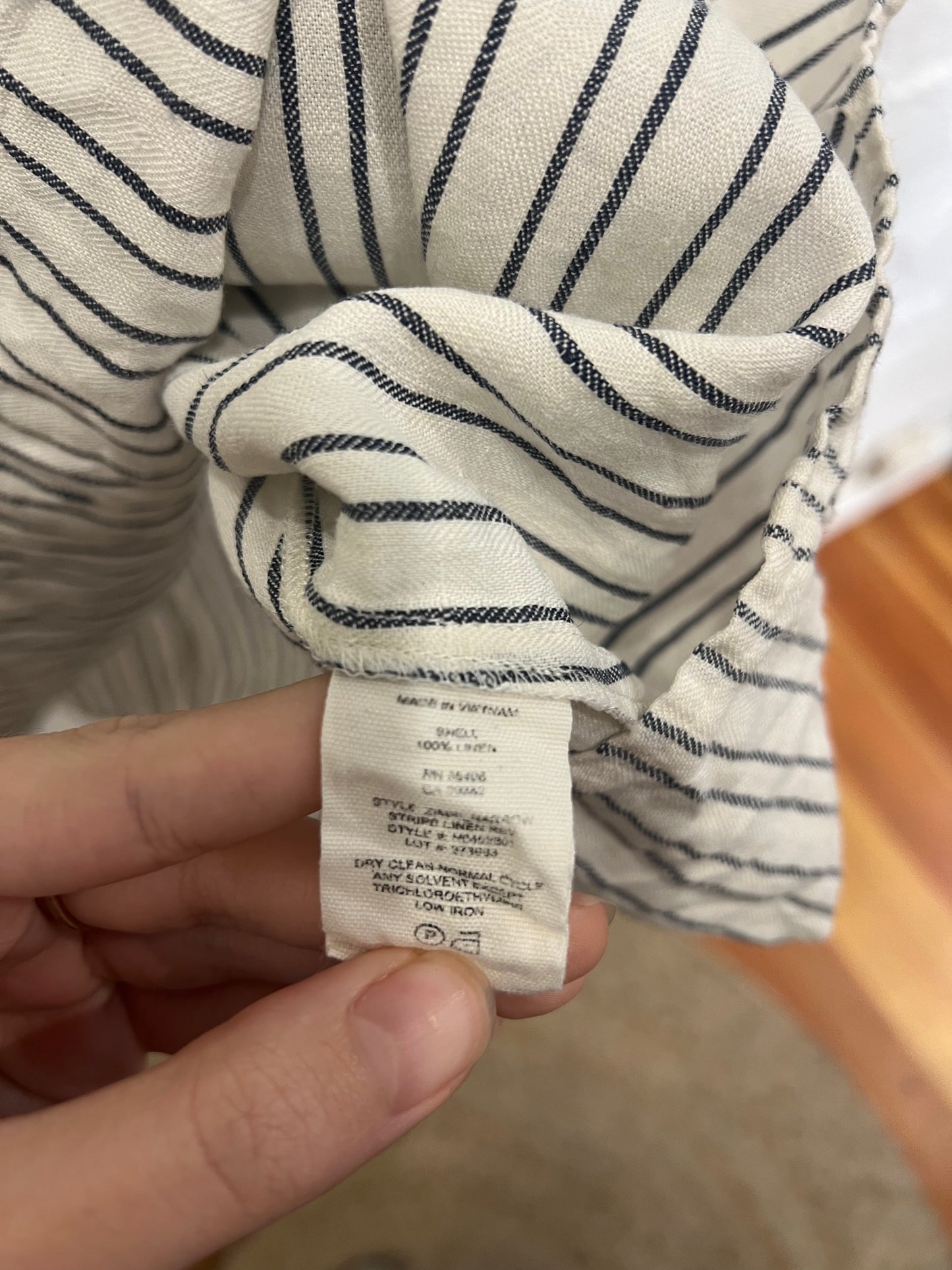 Theory linen striped skirt