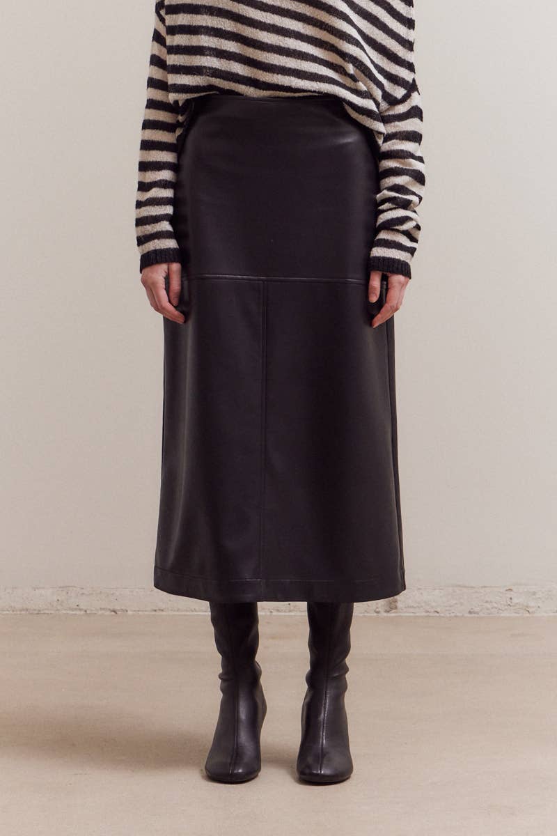 Vegan Leather Pencil Skirt