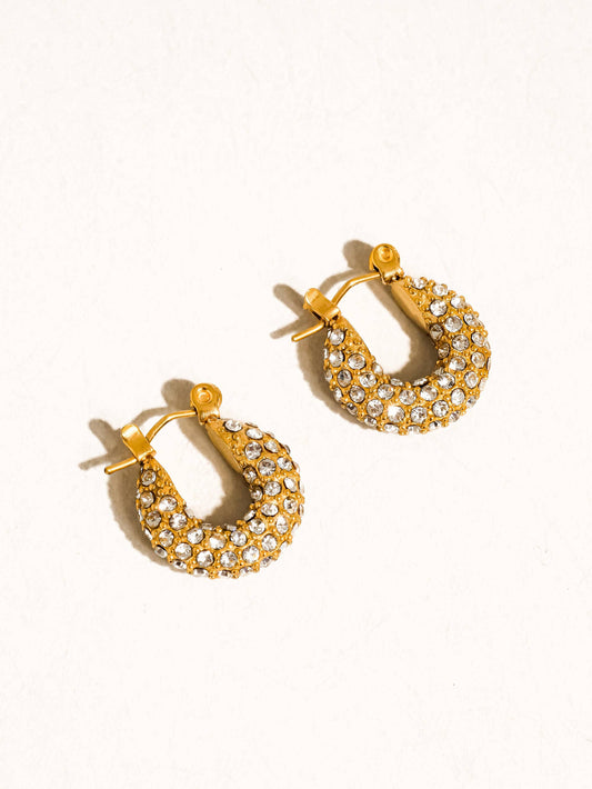 Joleen Glam Cubic Zirconia Hoop Earring