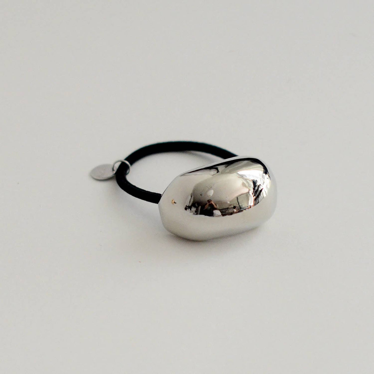 Bold Crescent Metal Cuff Hair Tie | Silver