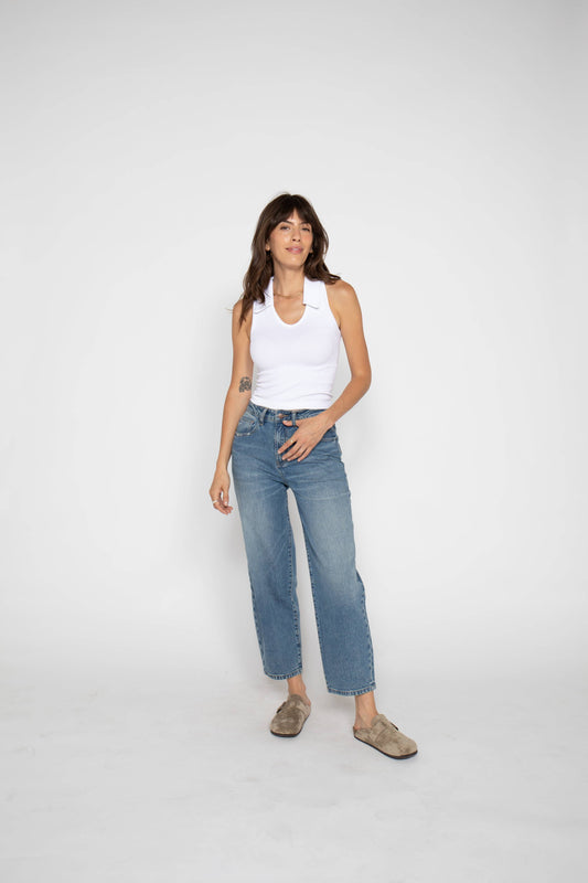 Harlow High Rise Barrel Jean, Vintage Denim