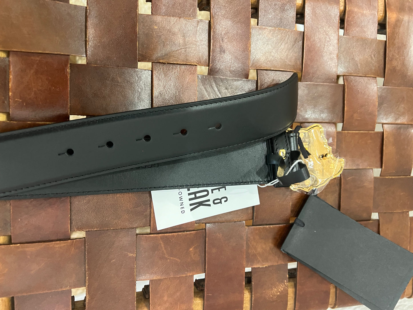 Versace Medusa Leather Belt in Gold