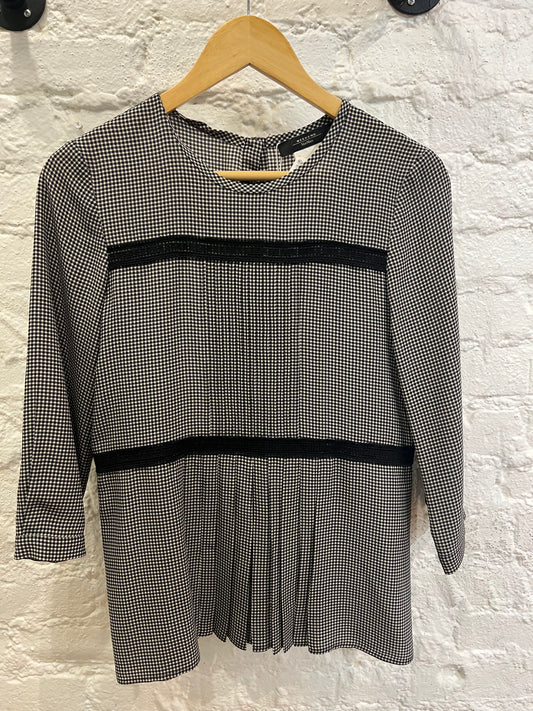 Weekend MaxMara black/white gingham blouse
