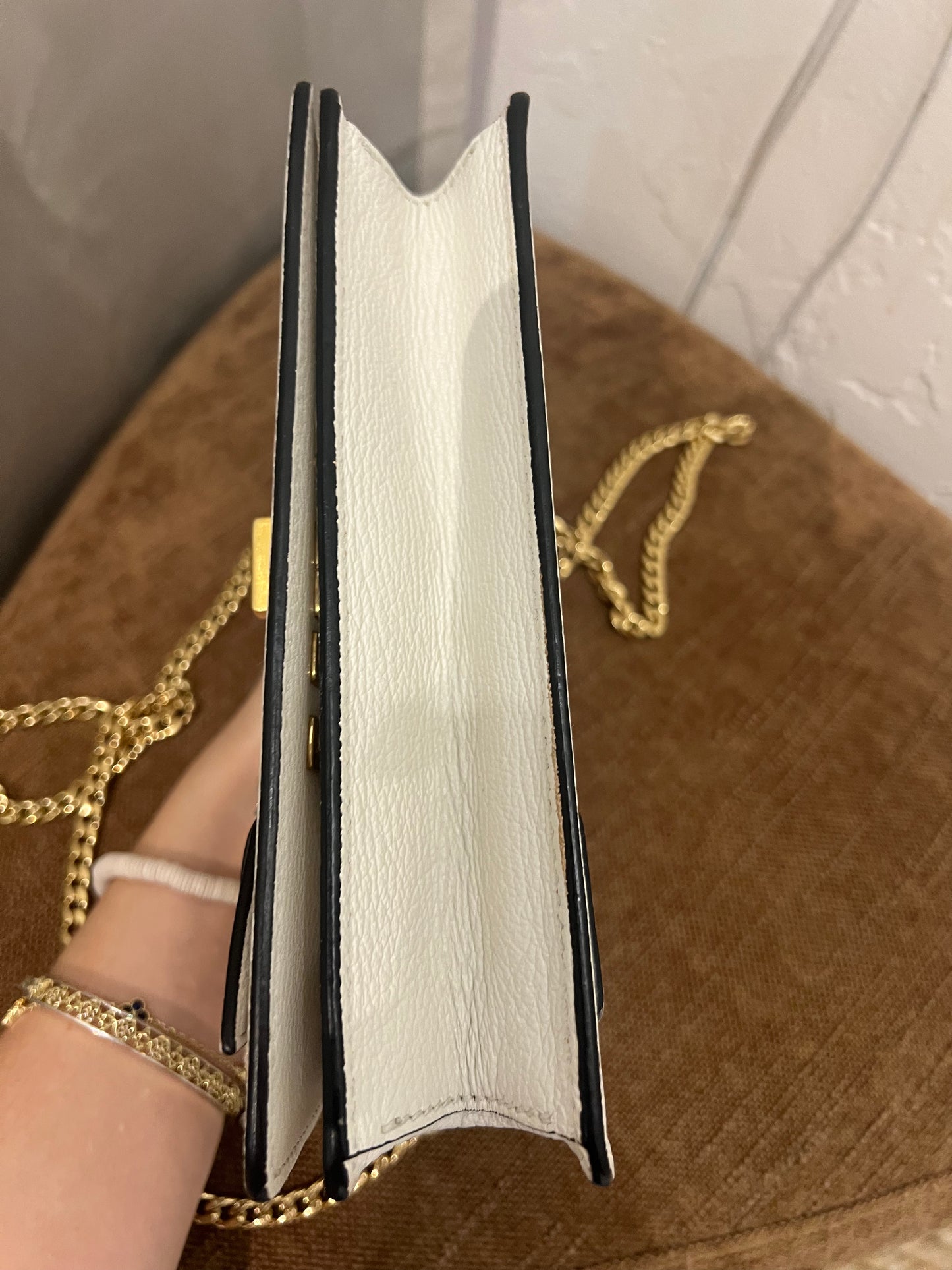 Miu Miu white Madras bag