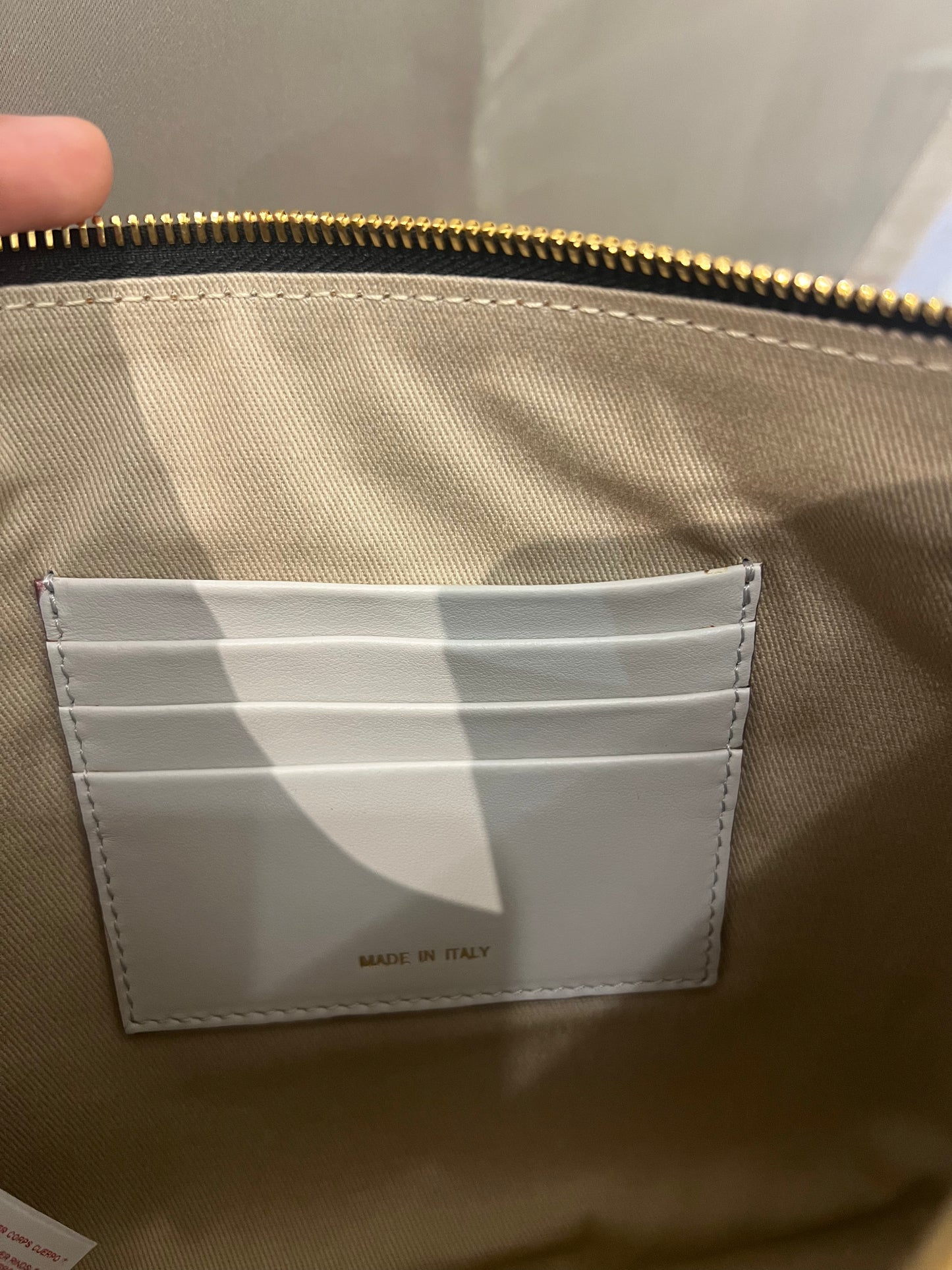 Marni 2-side mustard/cream pouch