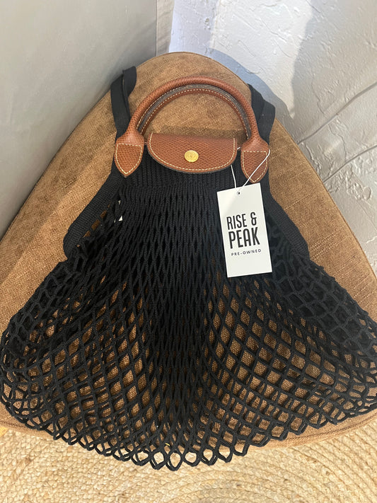 Longchamp Le Pilage Filet black bag