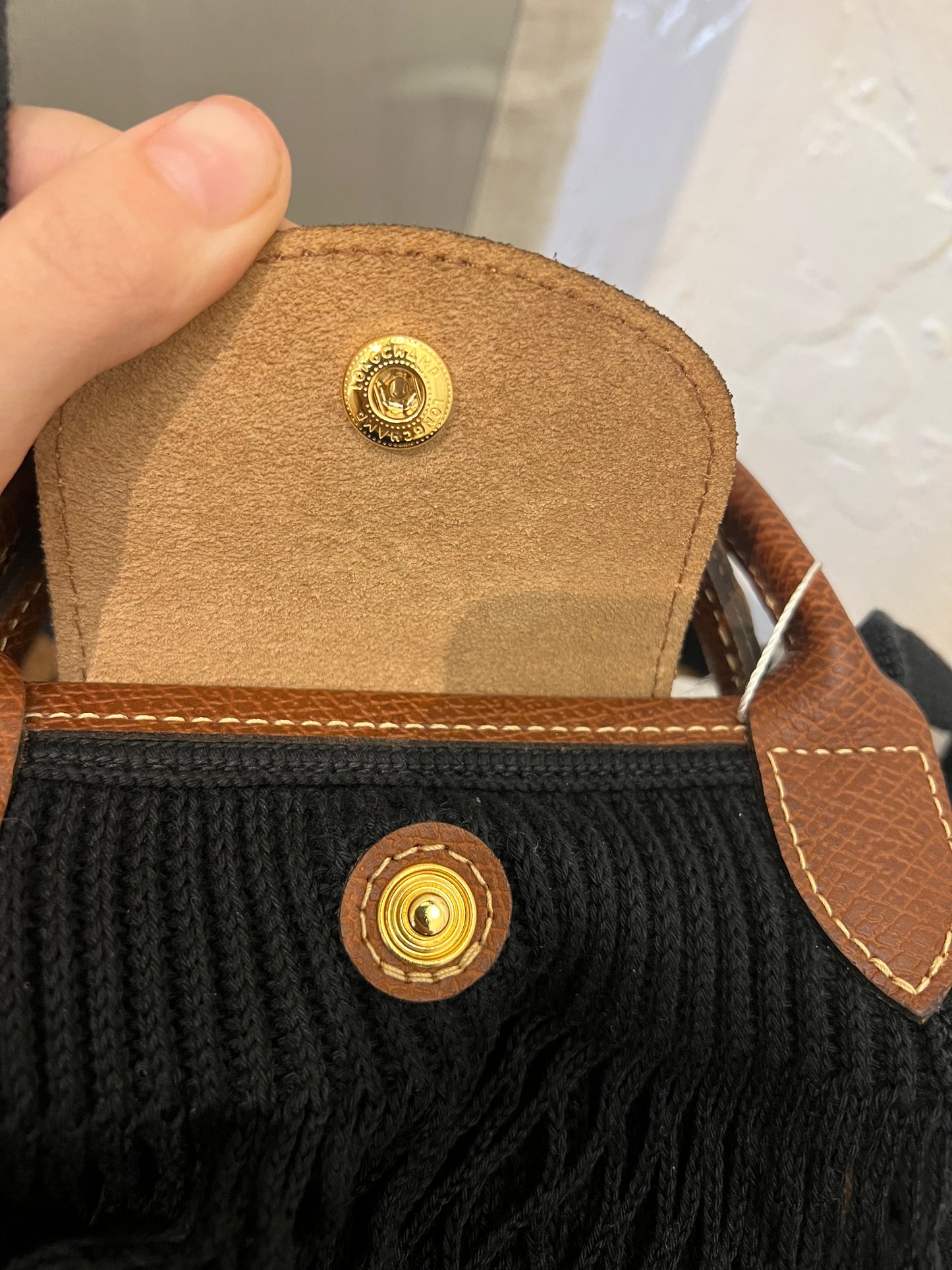 Longchamp Le Pilage Filet black bag