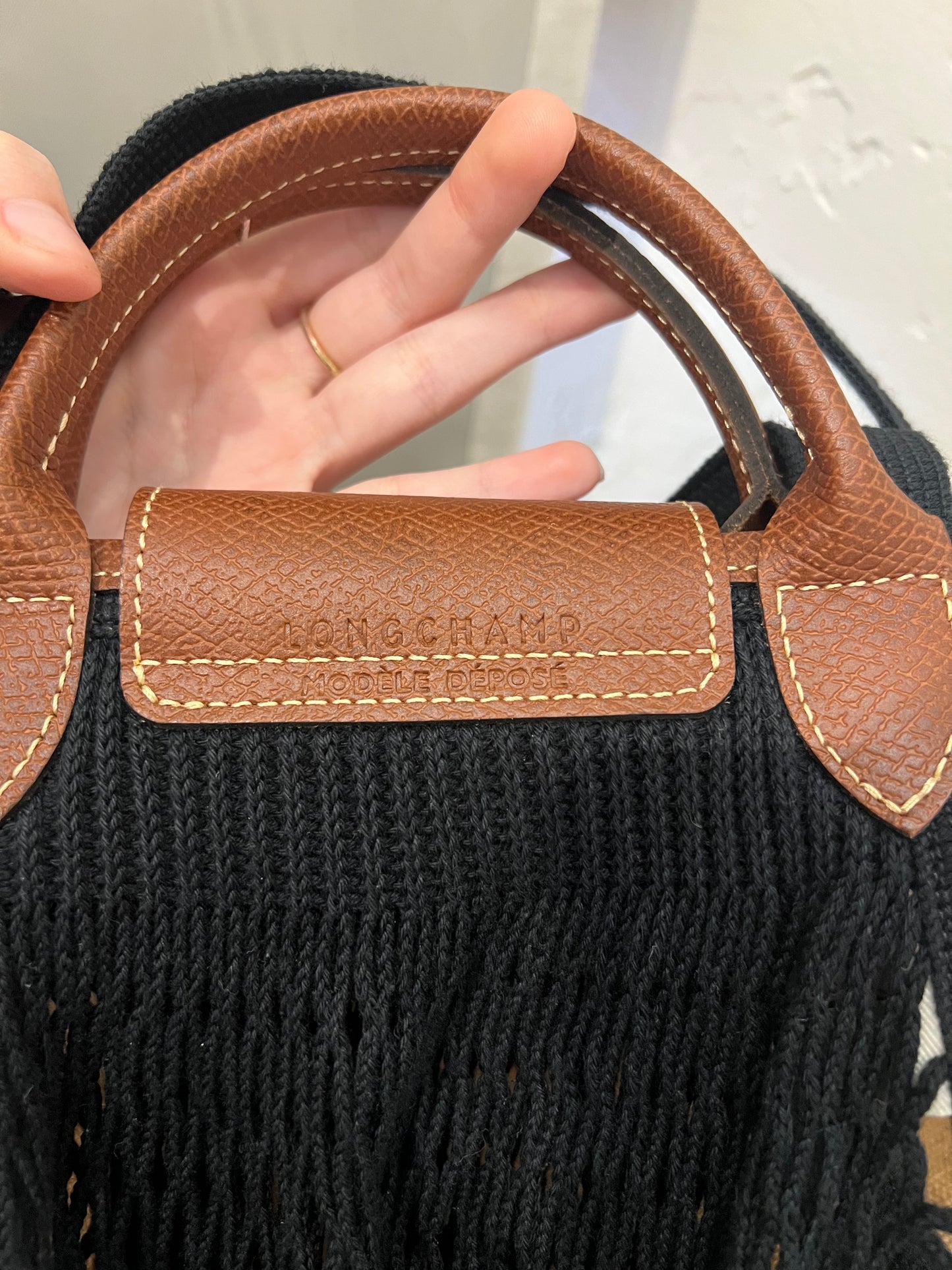Longchamp Le Pilage Filet black bag