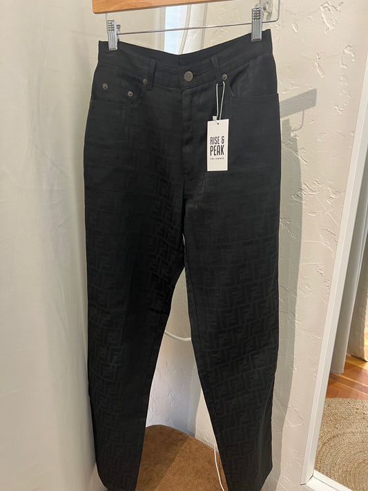 Fendi vintage black logo pants