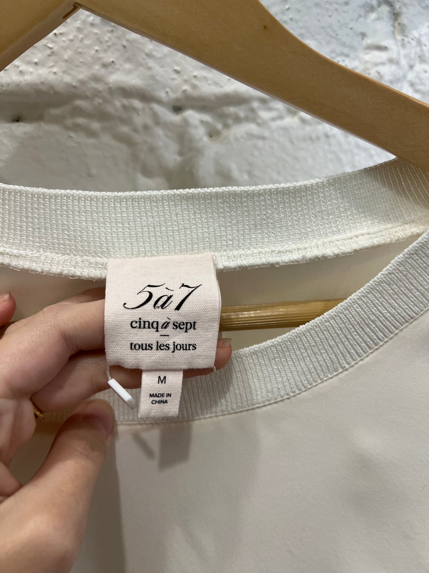 Cinq a sept cream silk blouse