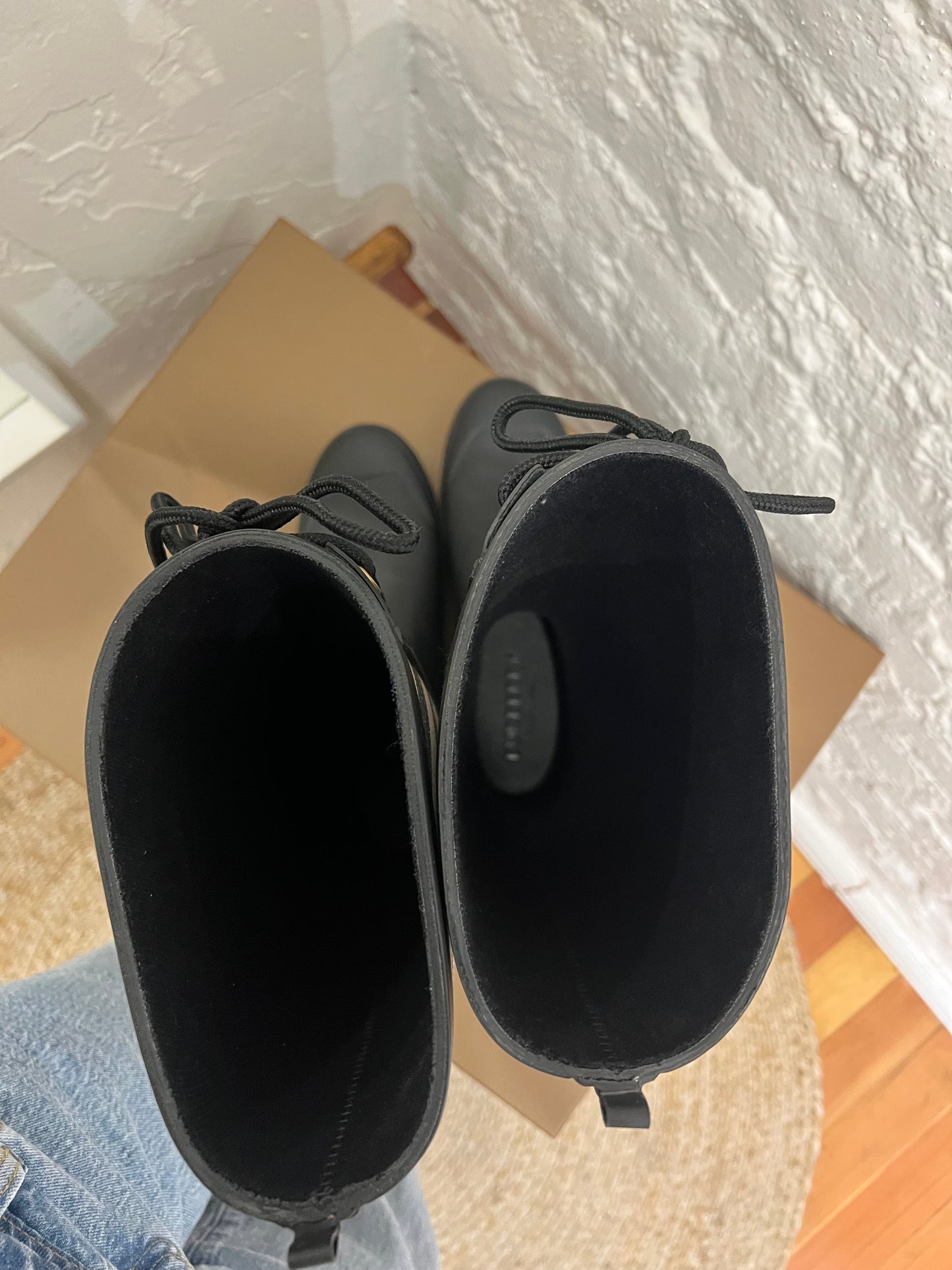 Burberry House Check Panel Rubber Rain Boots