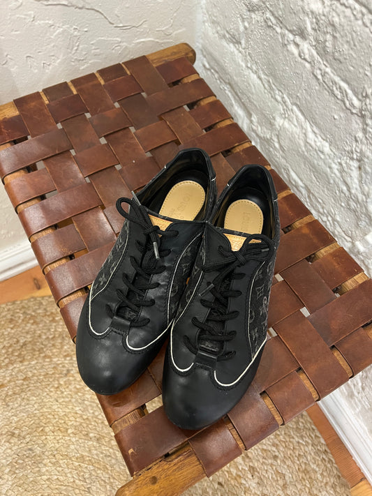 Louis Vuitton Monogram Canvas and Leather Low Top Sneakers