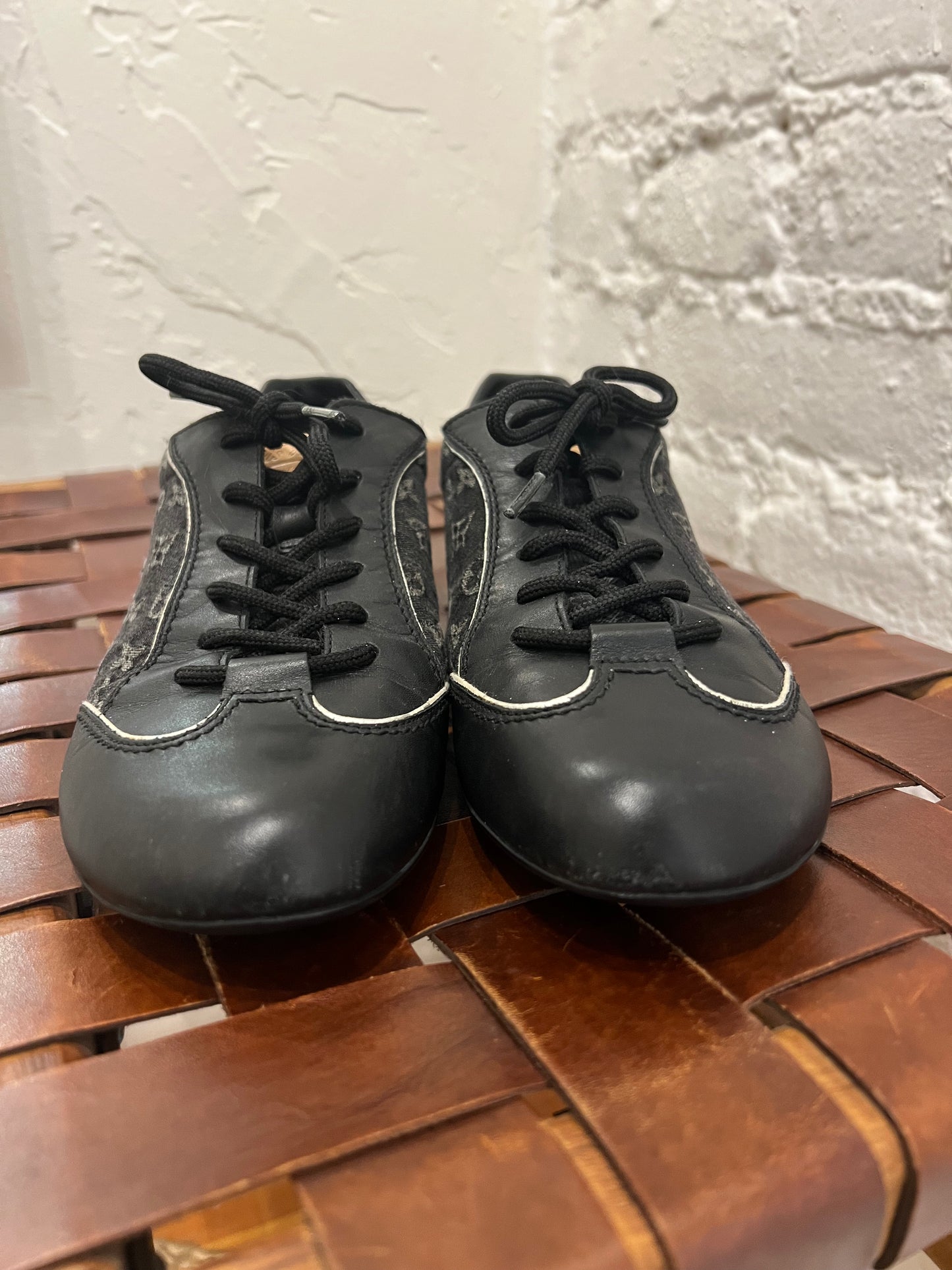 Louis Vuitton Monogram Canvas and Leather Low Top Sneakers