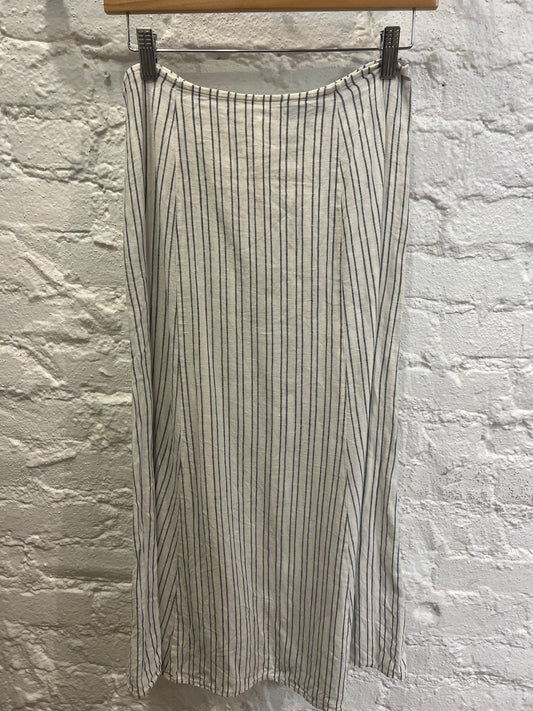 Theory linen striped skirt