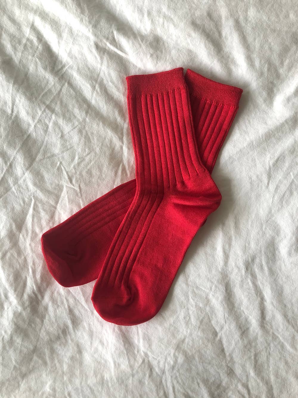 Her Socks - Mercerized Combed Cotton Rib: Pesto