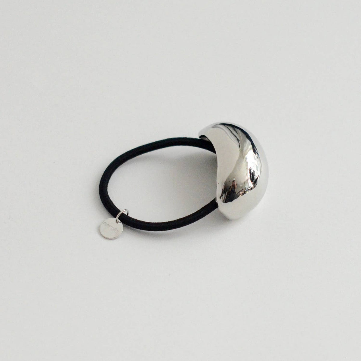 Bold Crescent Metal Cuff Hair Tie | Silver
