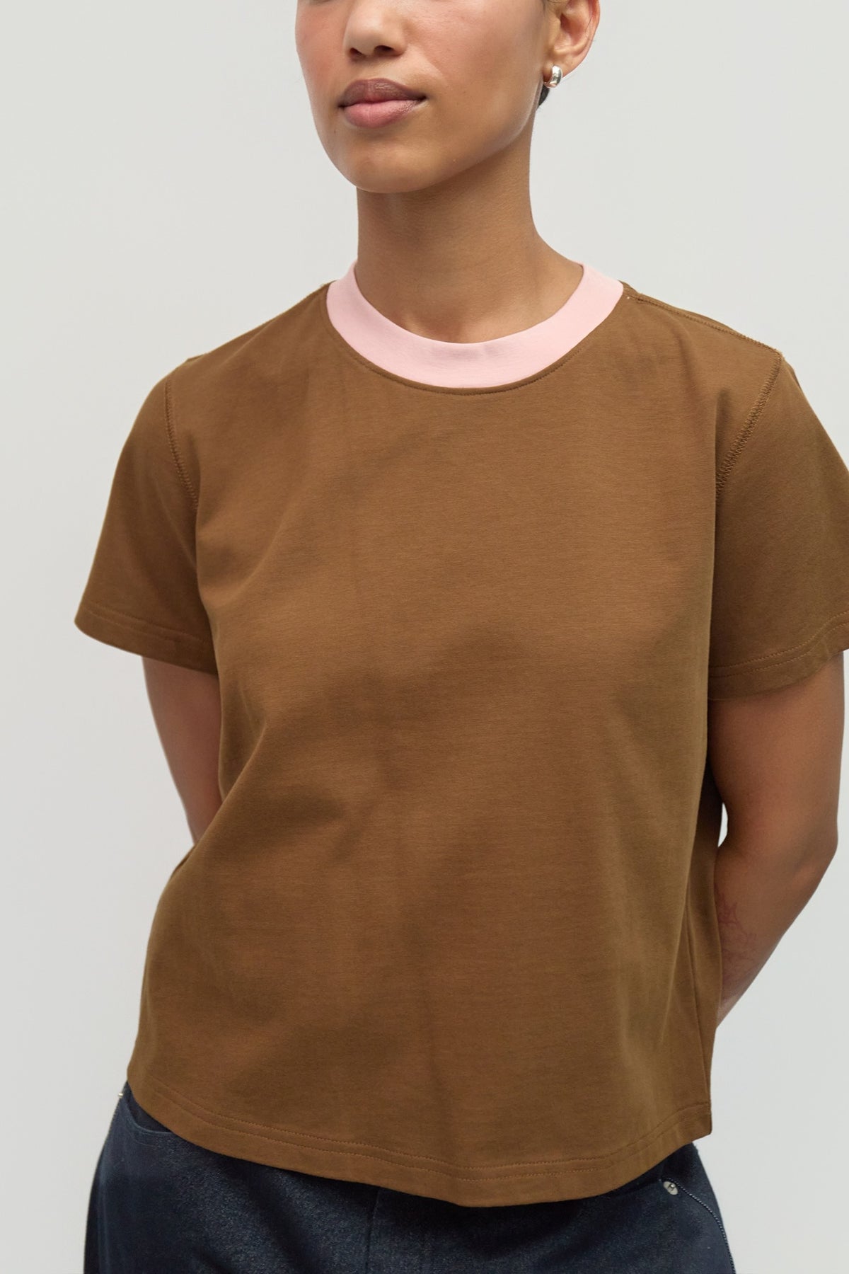 The Chloe Top | Brown-Pink